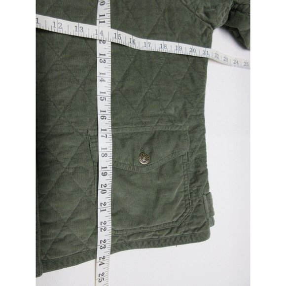 Eddie Bauer green corduroy quilted sporting jacket - Picture 8 of 11